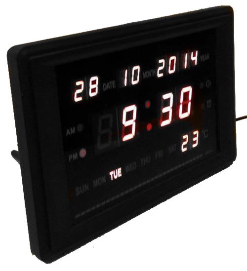 Digitális LED óra ébresztő funkcióval, hőmérő kijelző, LED naptár -  JH-2315  -