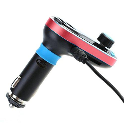 FM Transmitter 5in1 Dual USB Car Charger Support SD/TF Card Music Control Hands-Free Calling