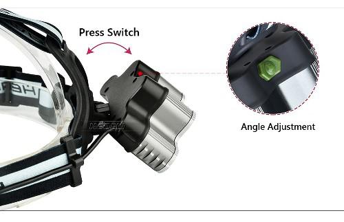 Nagy teljesítményű LED-es Fejlámpa -7 Led Headlight 10000 Lumen – fényszóró 9xCREE XM-L 6 üzemmódú