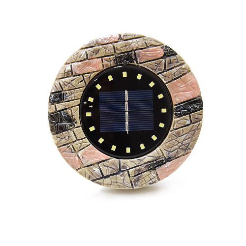 Disk Light Stone 4 db napelemes, leszúrható 8 LED-es kerti lámpa