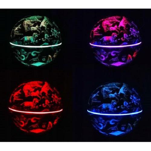 Aroma diffúzor / ultrahangos párásító, földgömb alakú, 10W, RGB Led, 300ml kapacitás