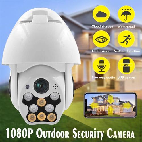 Kültéri távolról vezérelhető WiFi PTZ biztonsági kamera / HD 1080P 8LED PTZ CCTV Onvif