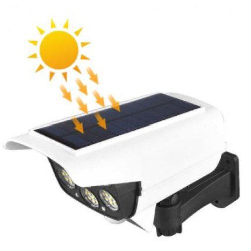 Biztonsági álkamera mozgásérzékelős napelemes LED reflektorral