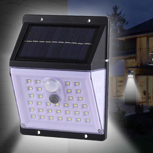 Kültéri napelemes LED lámpa, fény- és mozgásérzékelővel / 45 leddel