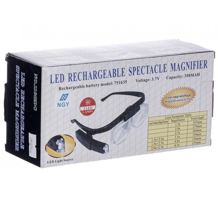 LED-es Nagyító szemüveg, cserélhető lencsékkel  - 11642DC