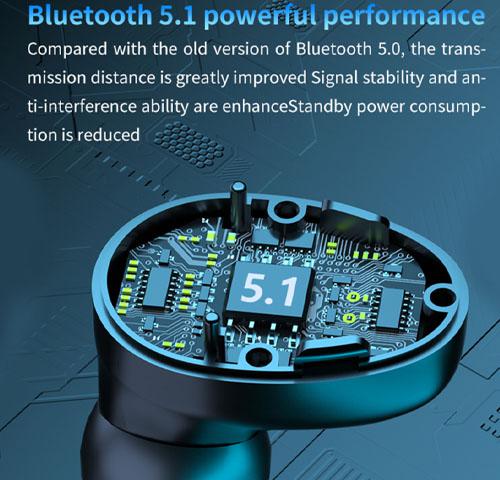 Vezeték nélküli fülhallgató TWS  A16  beépített Bluetooth 5.1, 9D zajcsökkentő