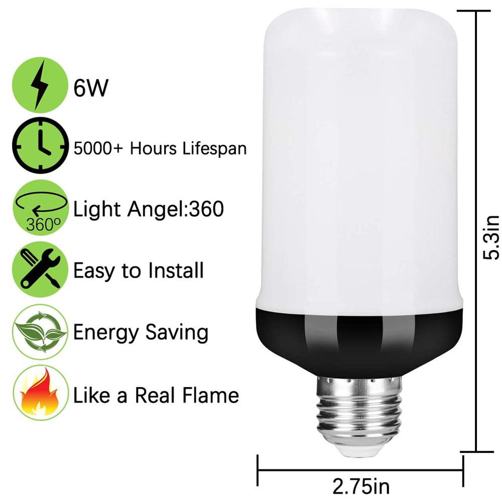 LED lánghatású tűzlámpa E27