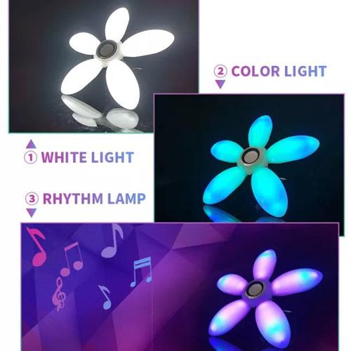 Lotus Led Bluetooth RGB multifunkciós lámpa beépített hangszóróval, zenére is működő led fénnyel távirányítóval