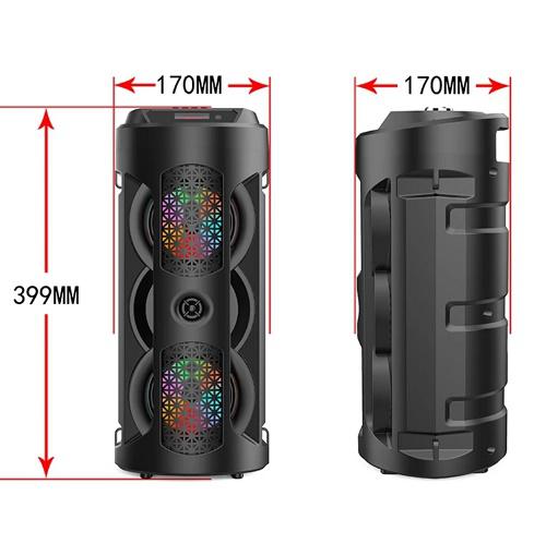 Hordozható többfunkciós Bluetooth LED-es hangfal távirányítóval, Usb Tf Fm Aux vezérléssel, ZQS-4243