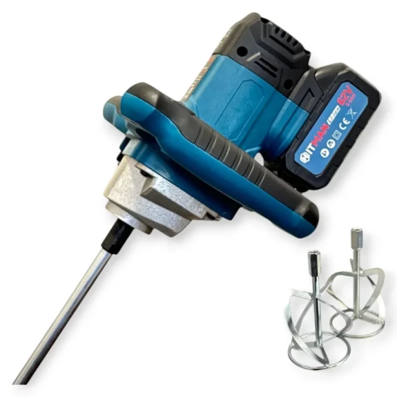 Hitman HTEMX-3452 Akkumulátoros Festékkeverő 62V, 2x8.0Ah, Dupla Keverőszárral