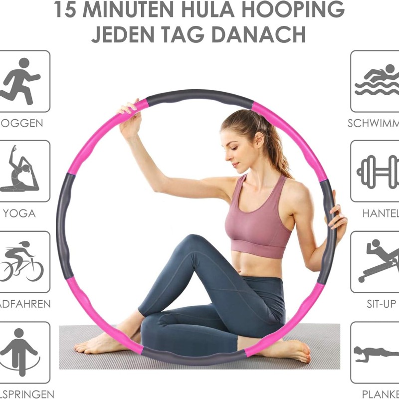 Hulahopp karika masszírozó kialakítással - 65-92 cm - Hoola Hoop Norota