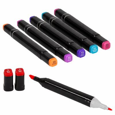 Alkoholos Markerek 80 db – Kétoldalas Filctoll Szett Táskával