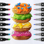 Alkoholos Markerek 168 db – Kétoldalas Filctoll Szett Táskával