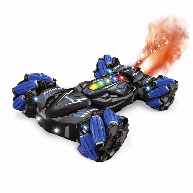 Távirányítós Stunt Autó – Oldalazó Drift, Füst és LED Fények