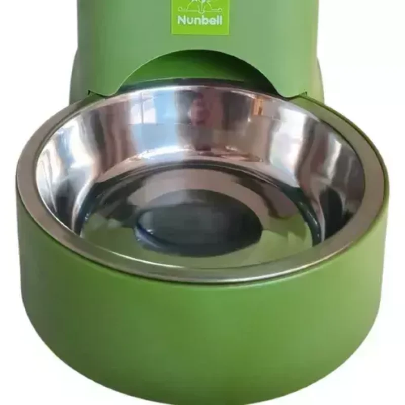 Kisállat automata itató rozsdamentes acél tállal – 3,8 L | Zöld