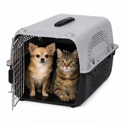 Kisállat szállító 58 cm | Kutya hordozó, macska ketrec – 58-as méret Szürke