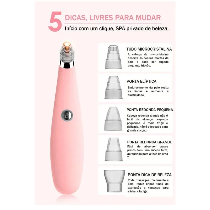 Vákuumos arctisztító, mitesszer eltávolító / multifunkcionális arctisztító