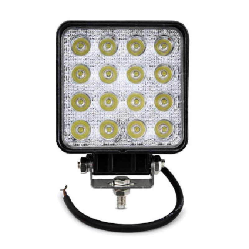 Autós LED reflektor 48W IP67 12-36V szögletes