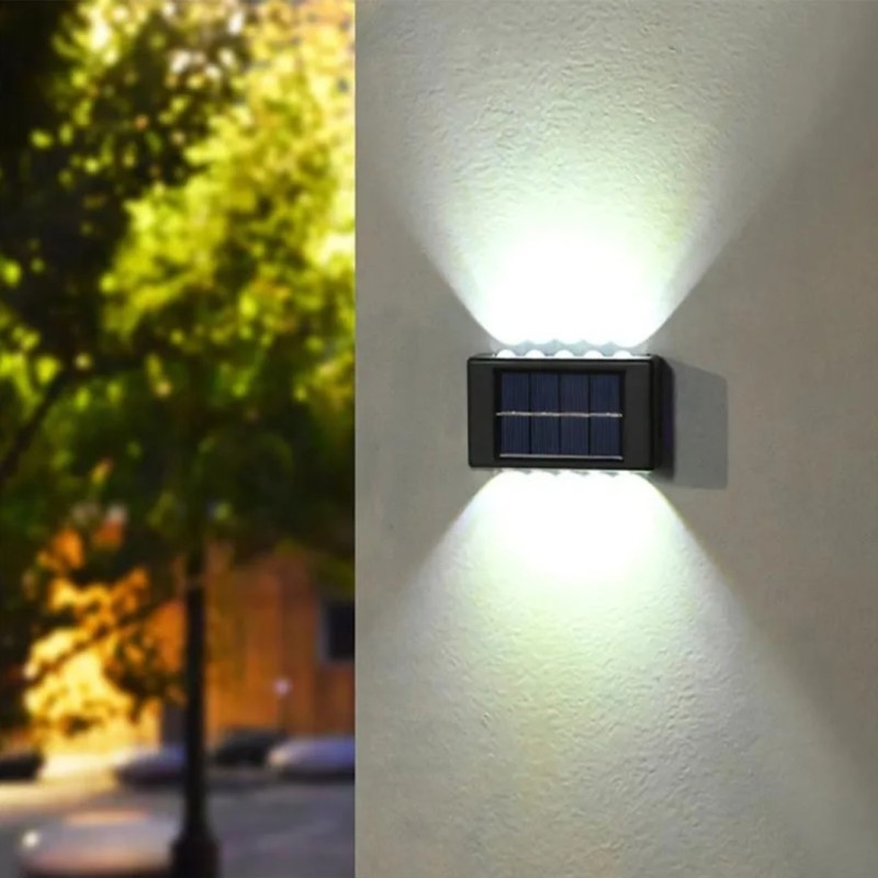 Napelemes fali dekor lámpa kétoldali LED-el – 2 db