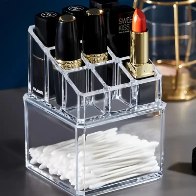 Smink rendszerező Átlátszó, 2 szintes - Cosmetic Organizer 7005