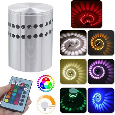 Dekorációs LED fény – hálózatra köthető fali lámpa - 3W RGB hangulatvilágítás