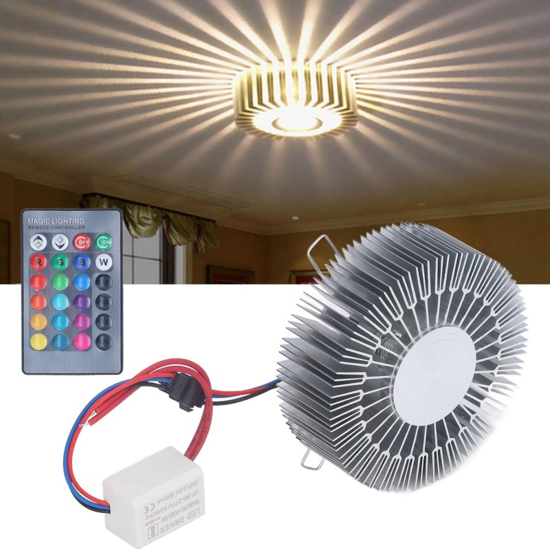 Dekorációs LED fény – hálózatra köthető hangulatvilágítás 3W RGB LED