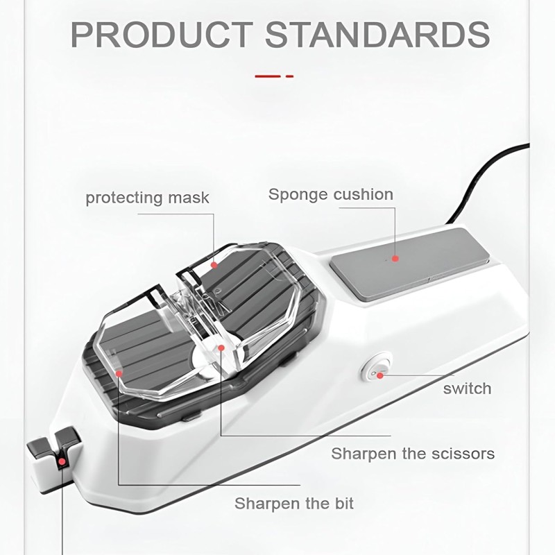Elektromos késélező, 5 másodperces gyorsélezéssel, védőkupakkal  Electric Knife Sharpener
