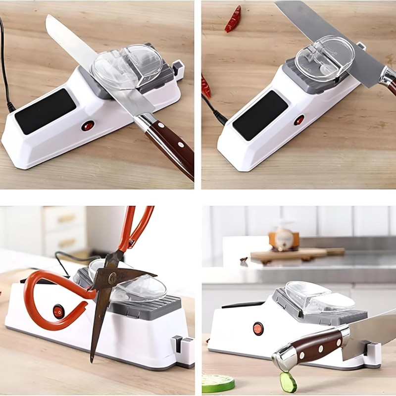 Elektromos késélező, 5 másodperces gyorsélezéssel, védőkupakkal  Electric Knife Sharpener