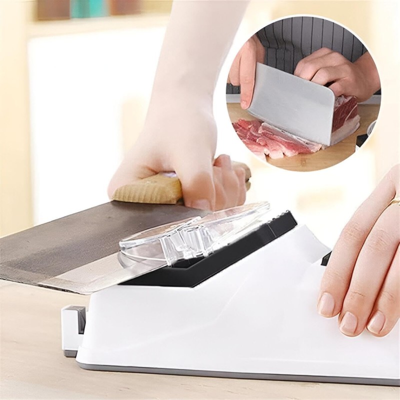 Elektromos késélező, 5 másodperces gyorsélezéssel, védőkupakkal  Electric Knife Sharpener