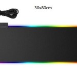 Csúszásmentes Gamer egérpad - 80x30 cm / RGB LED színekkel