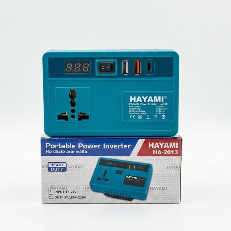 Hordozható feszültségátalakító 300 W Hayami HA-2013