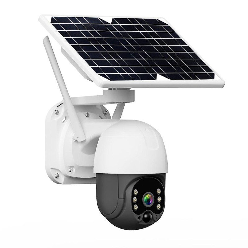 Intelligens Napelemes biztonsági kamera 4G 1080p újratölthető akkumulátoros kamera  éjszakai látással, kétirányú PTZ