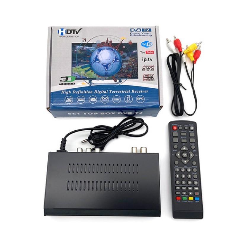 Set Top Box  DVB T2/C TUNER , FTA digitális TV set-top box otthoni H.264 vevőegység