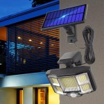 Szuperfényes napelemes kültéri lámpa fény és mozgásérzékelővel – JD-2168A