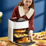 Forrólevegős AIR FRYER olajmentes légkeveréses sütő, 1400 W, 15l