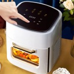 Forrólevegős AIR FRYER olajmentes légkeveréses sütő, 1400 W, 15l