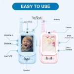 Gyerek Videó Walkie-Talkie – 2 állomásos készlet (rózsaszín + kék)