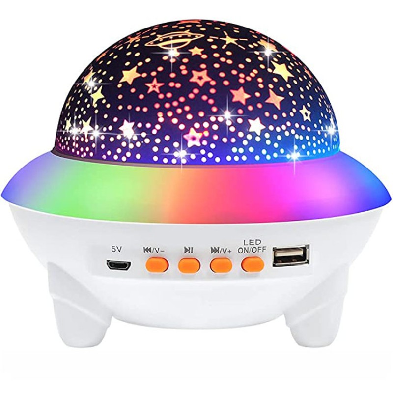 Csillag projektor Bluetooth hangszóró távirányítóval -Crystal Magic Ball Light-