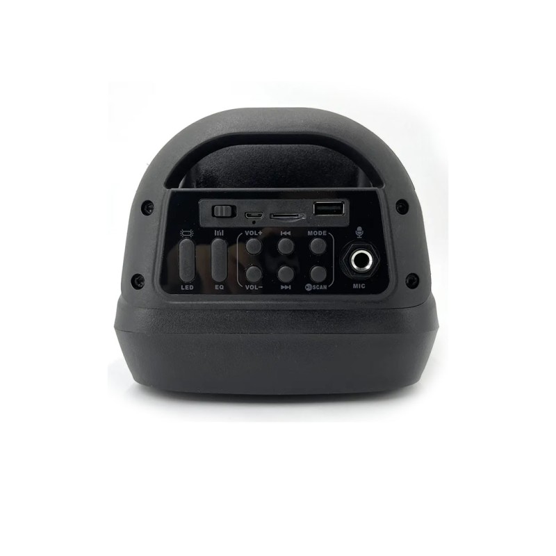 Hordozható hangszóró MP3, USB/TF, Bluetooth, FM rádió, LED kijelző, LED hangszóró – MS1769BT - 4″