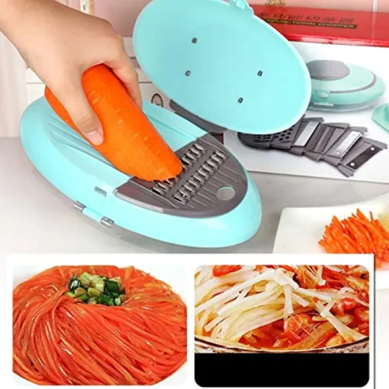 5 az 1-ben Gyors Szeletelő – Zöldség, Gyümölcs, Sajt – Kézvédővel Multifunctional chopper