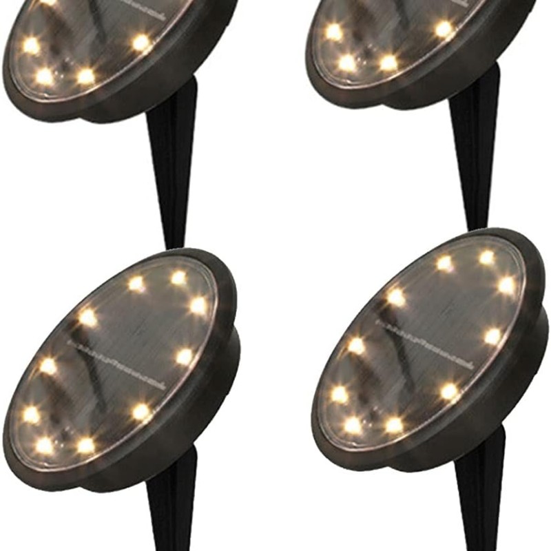 4 db Süllyeszthető Napelemes kerti LED lámpa, 10 LED-es