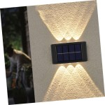 2 db Napelemes Fali LED Lámpa Fényérzékelővel, Két Irányba Világít