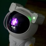 Űrhajós lézerprojektor 8 effektus – Aurora fényvetítés + lézer - LED lámpa, kivetítővel, galaxy astronaut starry sky