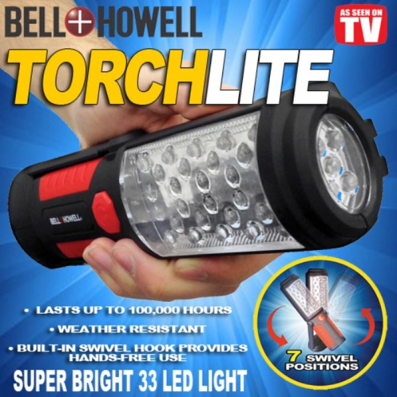 LED -es zseblámpa mágneses - Bell és Howell Torch Lite - 33 Led