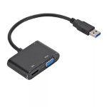 USB – HDMI-VGA átalakító adapter, audió kimenettel