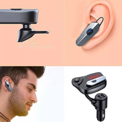 V13 Bluetooth FM transzmitter headsettel – autós kihangosító, zenelejátszó, 2 db USB