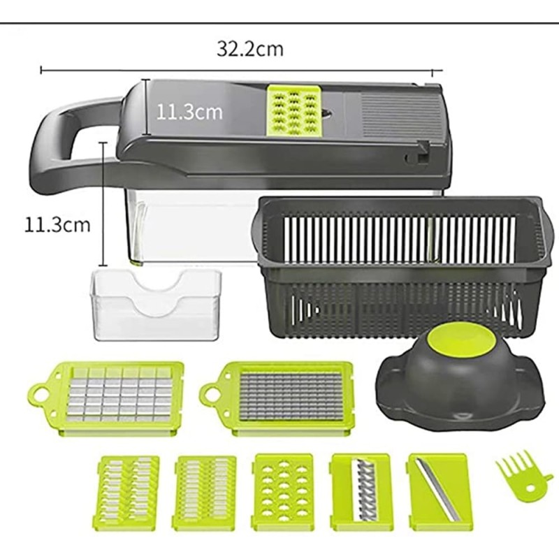 Multifunkcionális szeletelő és aprító 14 részes - VEGGIE SLICER