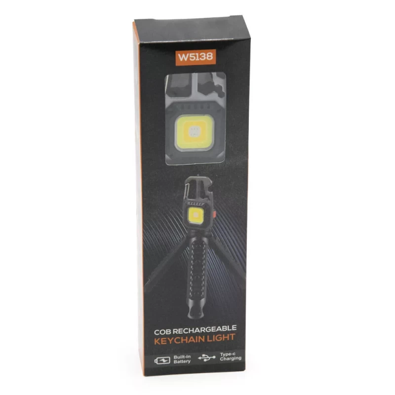 Mini COB LED zseblámpa állvánnyal / akkumulátoros, multifunkciós (W5138)