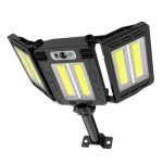 Napelemes tripla LED reflektor mozgásérzékelővel, távirányítóval W785-786