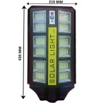 LED térvilágítás távirányítós, napelemes, fény-és mozgásérzékelős utcai szolárlámpa 1200W